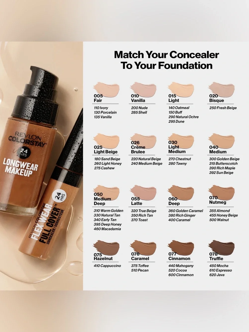 REVLON ColorStay Flex Wear Full Cover Concealer - 040 Medium, NEW